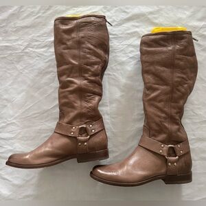 Womens FRYE Phillip harness boots sz 8